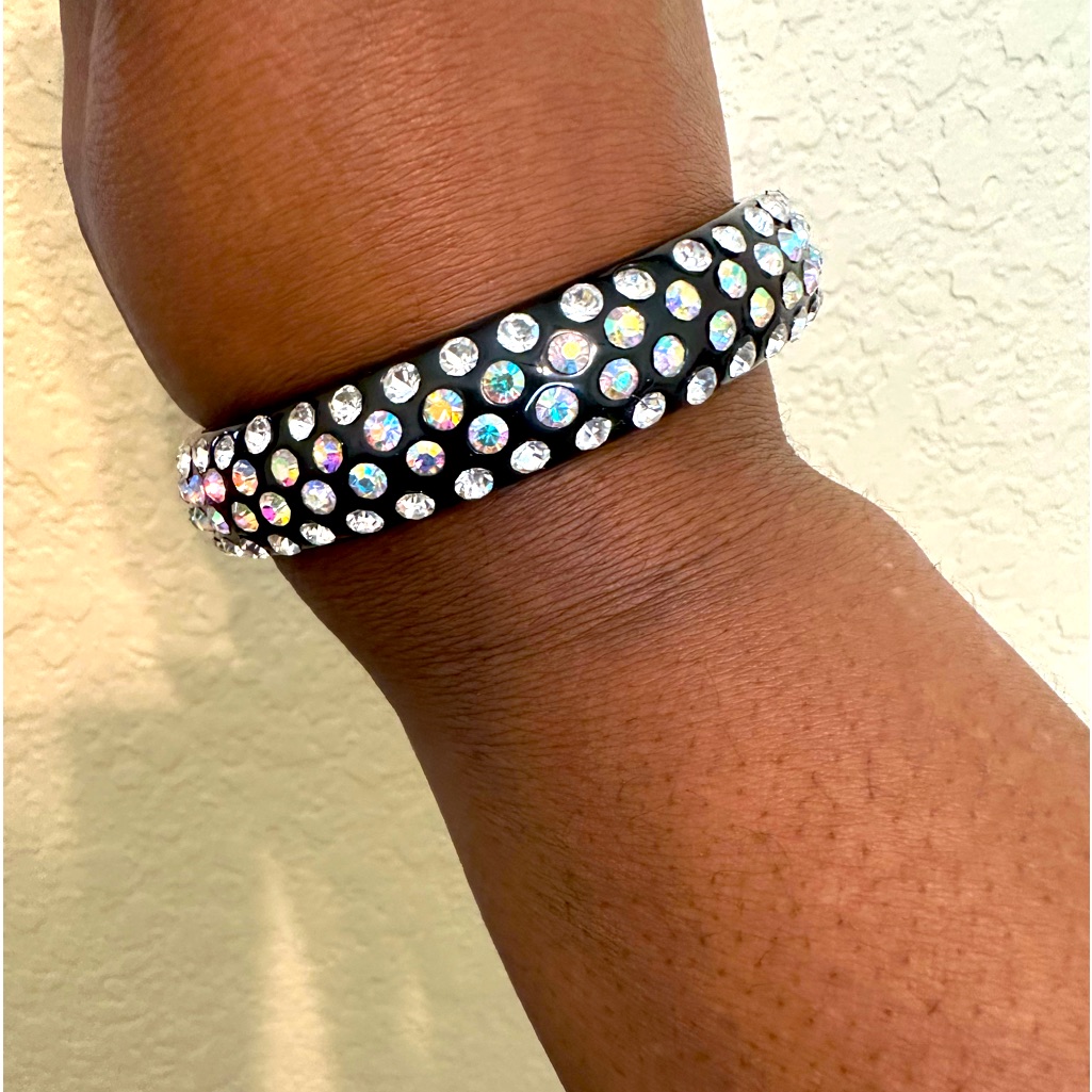 Rhinestone Black Bangle